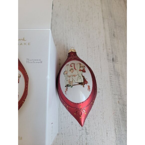 Hallmark waiting for Santa special edition Norman Rockwell ornament Xmas - Picture 2 of 8